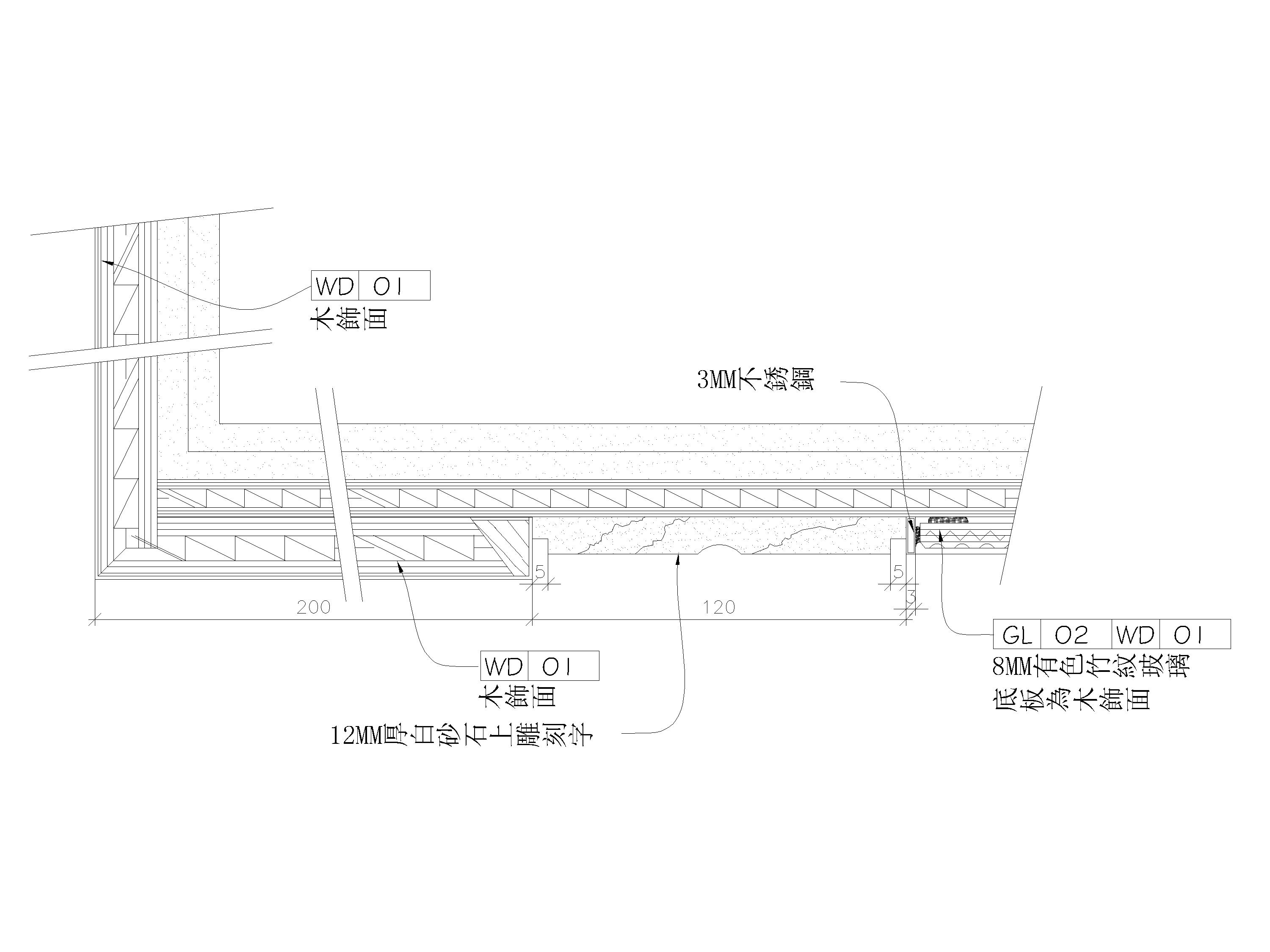 卷帘门玻璃门木门感应门等门表节点详图