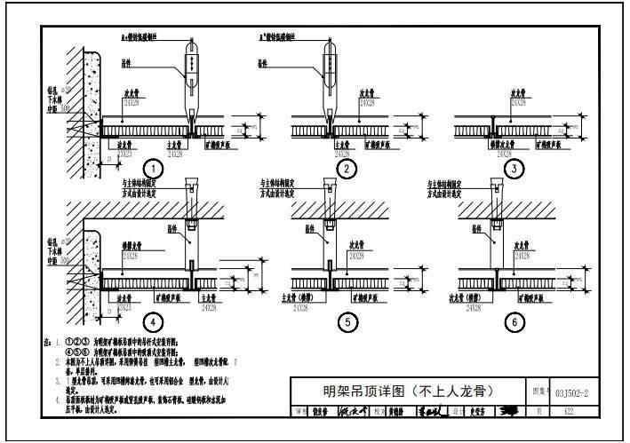 005-矿棉板吊顶-施工图集
