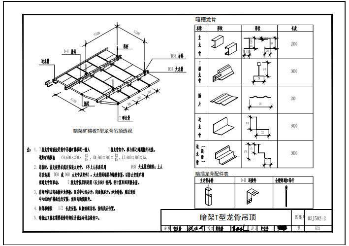 005-矿棉板吊顶-施工图集