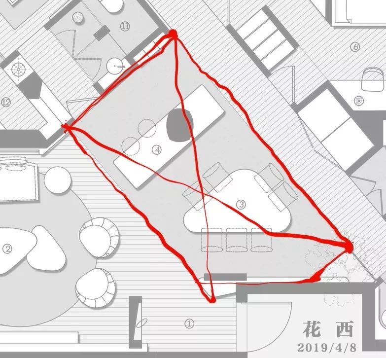 异型空间轴线切割手法