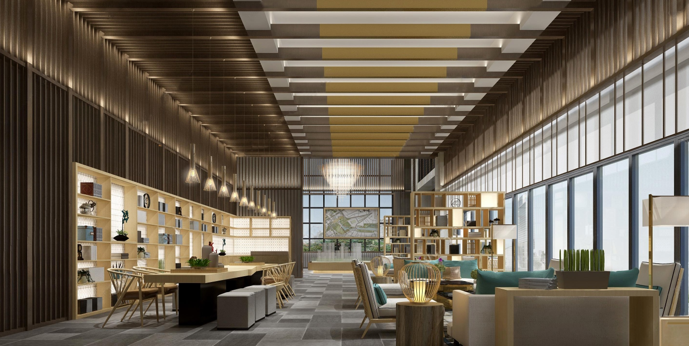 04售楼处3d模型室内设计联盟工装系列材质灯光贴图都包含