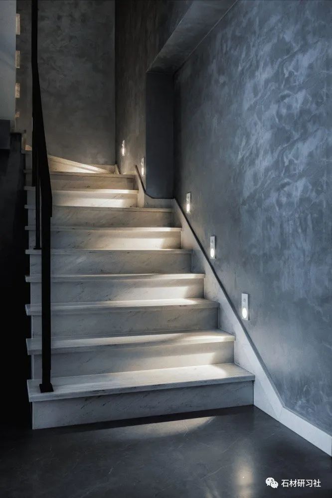 大理石楼梯灯带玩出新花样效果超级棒