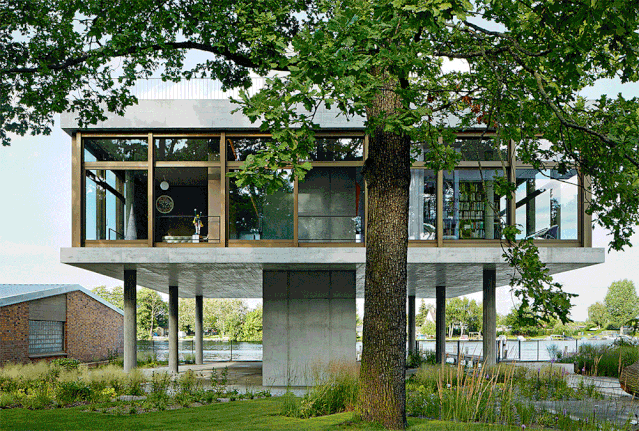 滨水别墅艺术家向建筑师妻子发起的甜蜜挑战