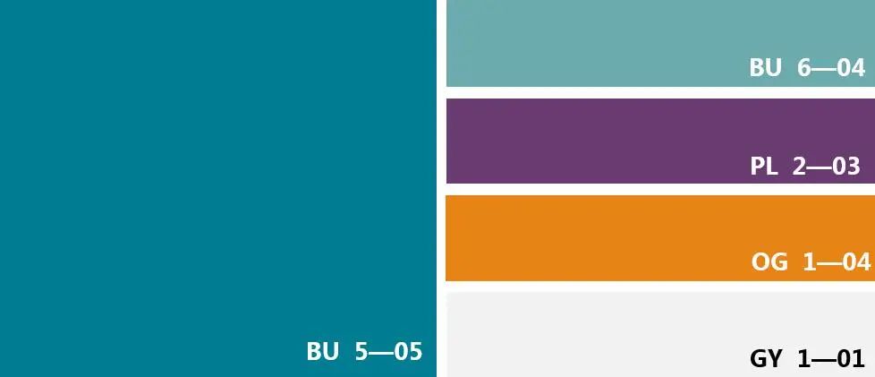 色卡:孔雀蓝 水蓝色 梦幻紫 深干酪色 亮白色这是一间以孔雀蓝为主色