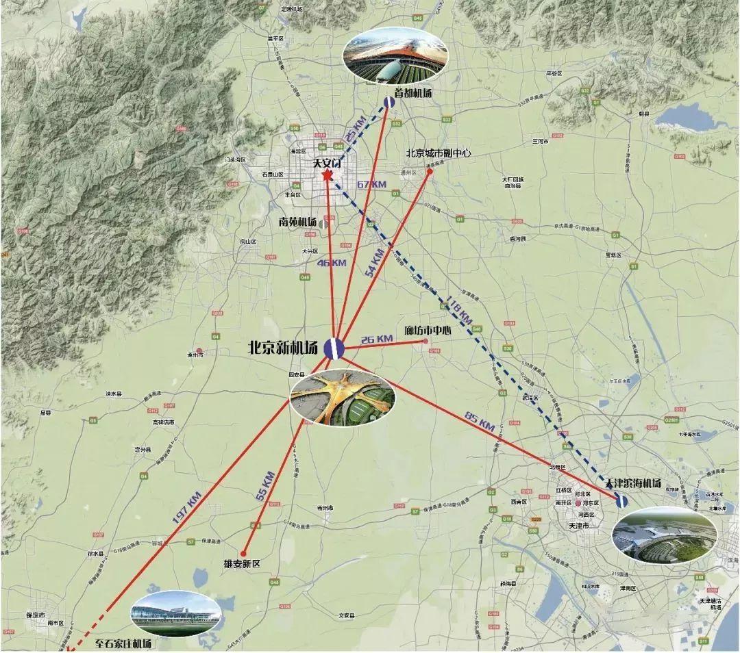 也是相辅相成的新机场航站楼以单点为中心延伸六条指廊的均衡布局每